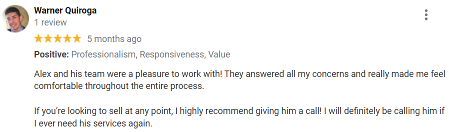 review after person sold their house to us