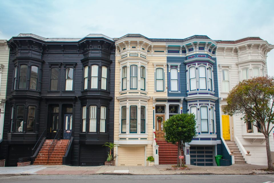 a row of traditional houses in philadelphia