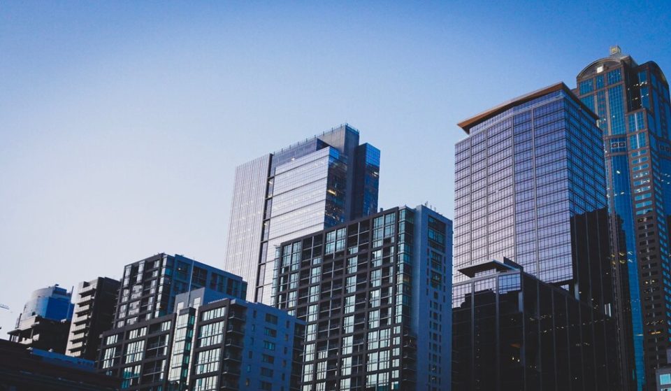 a row of high rise real estate apartments