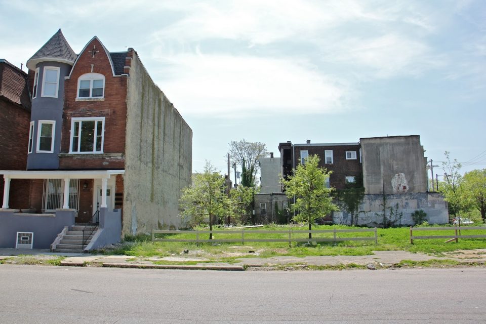 a vacant lot in Philadelphia