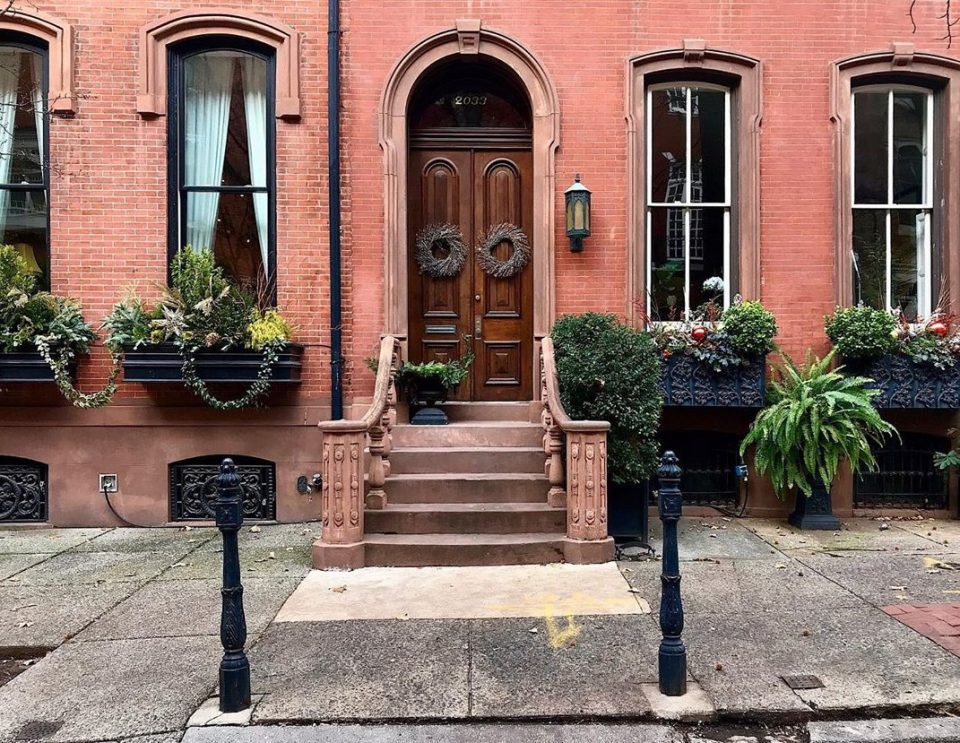 the front door of a property