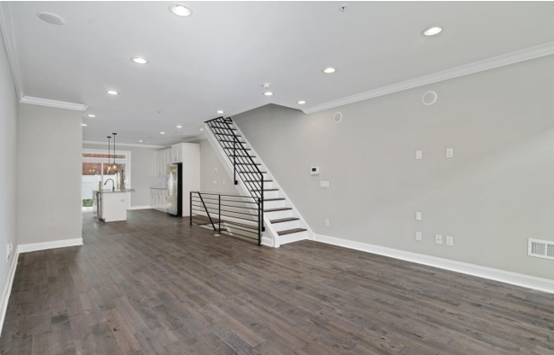 new construction house interior in brewerytown philly